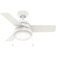 Hunter Fan 59301 Aker 36 inch Fresh White with Fresh White/Natural Wood Blades Ceiling Fan thumb