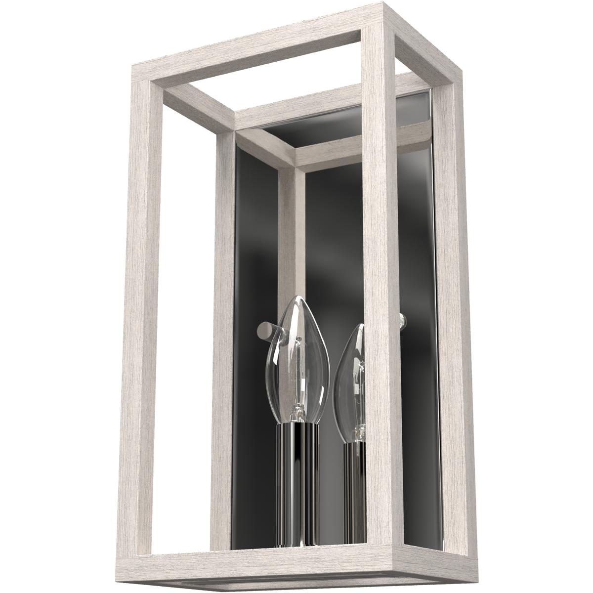 Hunter Fan 19999 Squire Manor 1 Light 4 inch Distressed White and Chrome Wall Sconce Wall Light