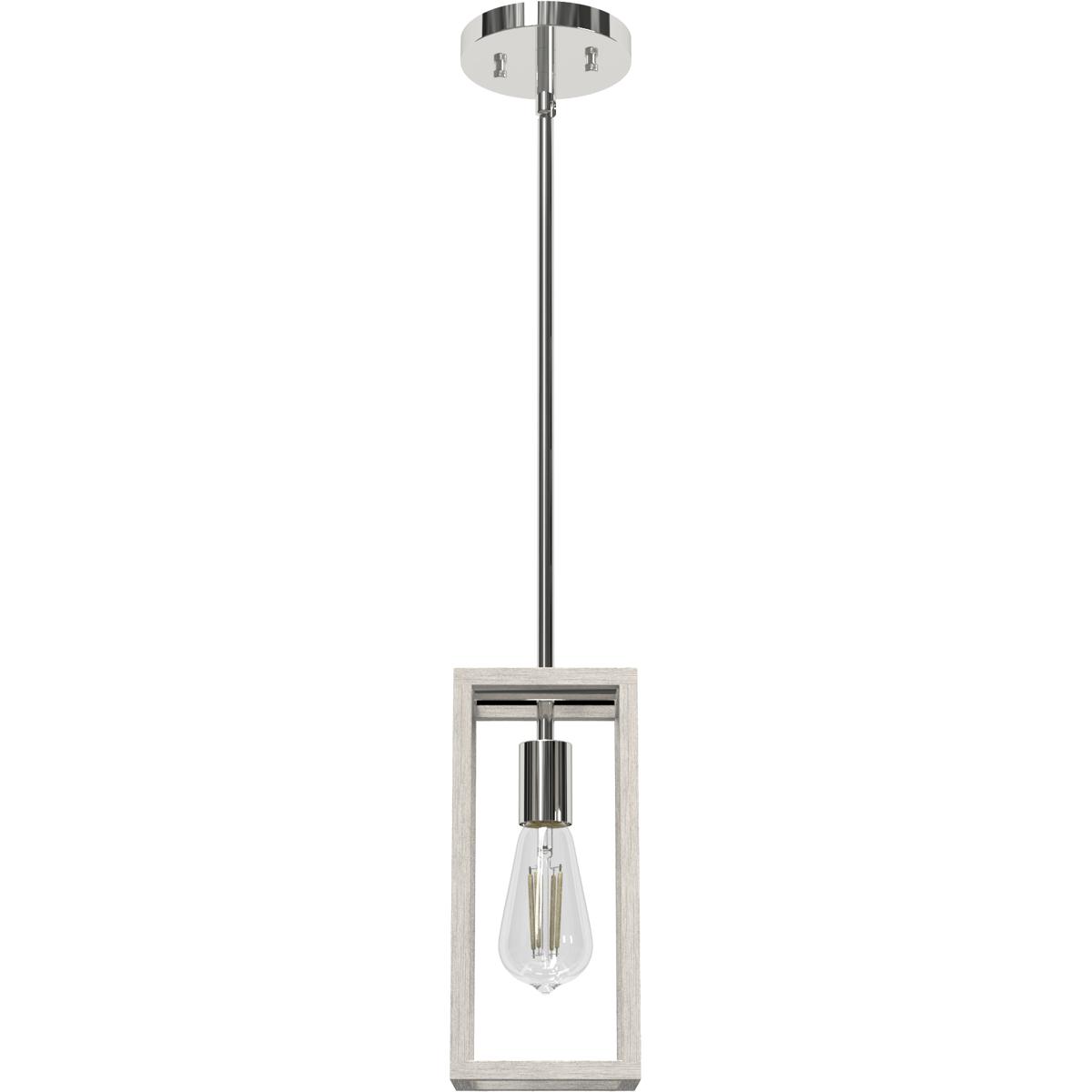 Hunter Fan 19110 Squire Manor 1 Light 5 inch Chrome Mini Pendant Ceiling Light