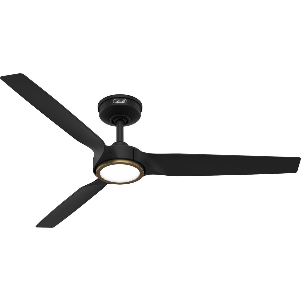 Hunter Fan 53518 Zentech 52 inch Matte Black Outdoor Ceiling Fan