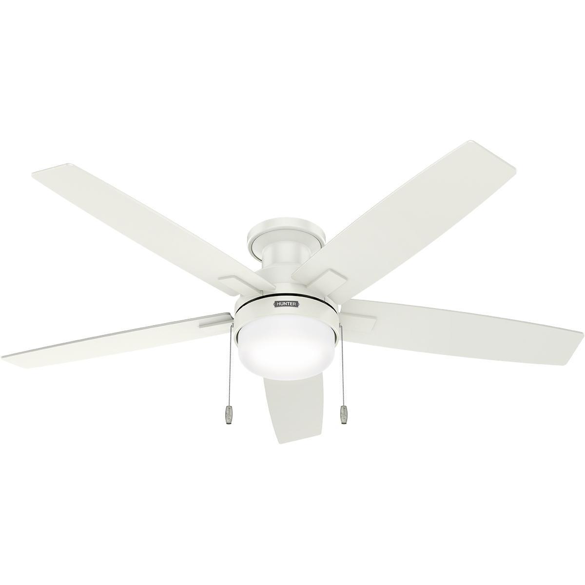 Hunter Fan 52835 Anisten 52 inch Fresh White with Fresh White/Light Oak Blades Ceiling Fan
