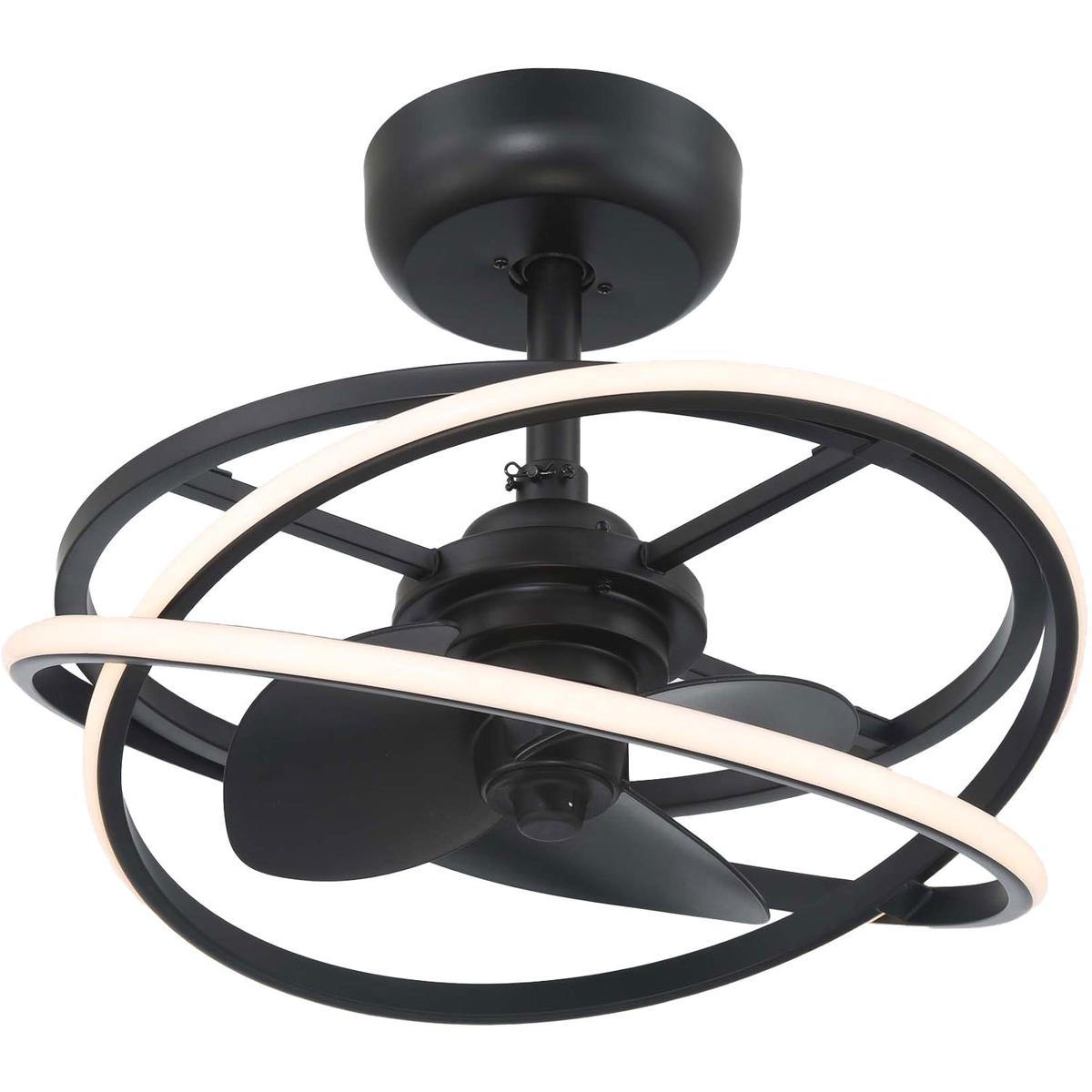 Hunter Fan 50300 Cirro Fandelier 20 inch Matte Black Ceiling Fan