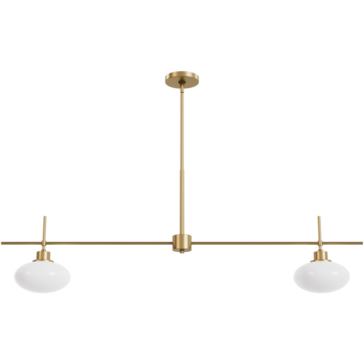 Hunter Fan 13192 Getty 2 Light 52 inch Luxe Gold Linear Chandelier Ceiling Light, Large