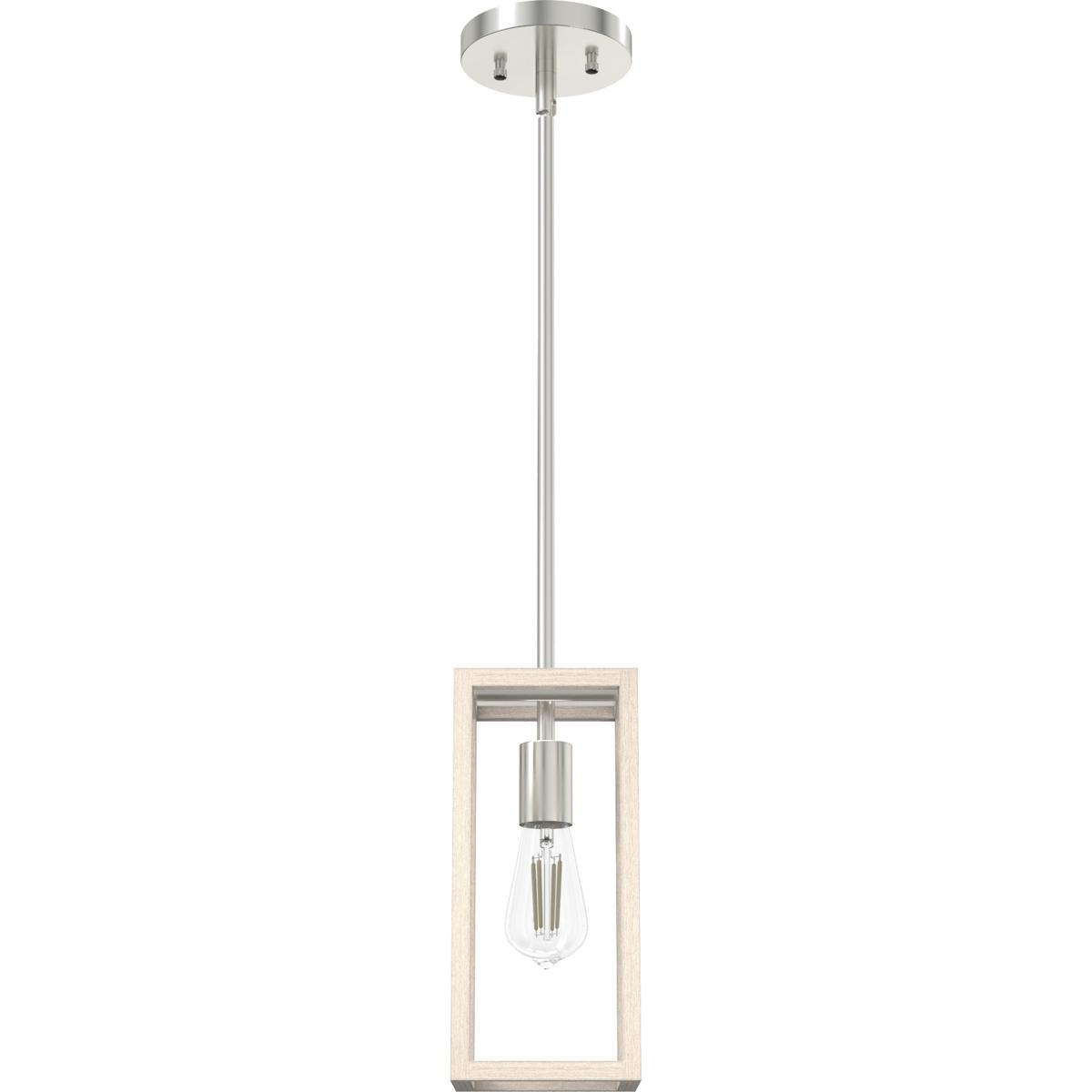 Hunter Fan 19770 Squire Manor 1 Light 5 inch Brushed Nickel Mini Pendant Ceiling Light