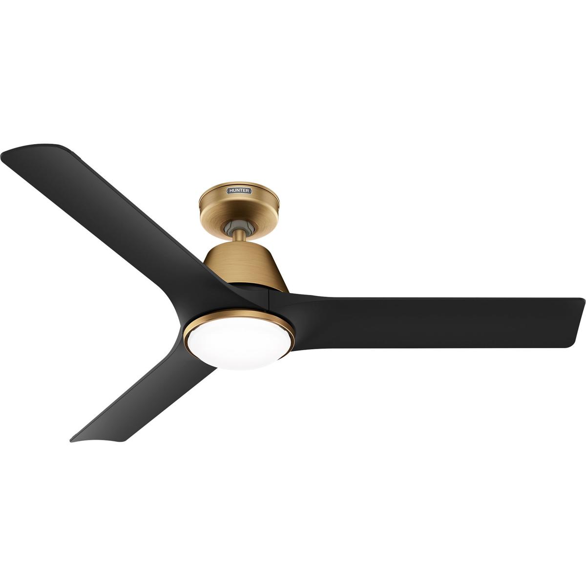 Hunter Fan 50044 Aeronaut 52 inch Luxe Gold with Matte Black Blades Outdoor Ceiling Fan