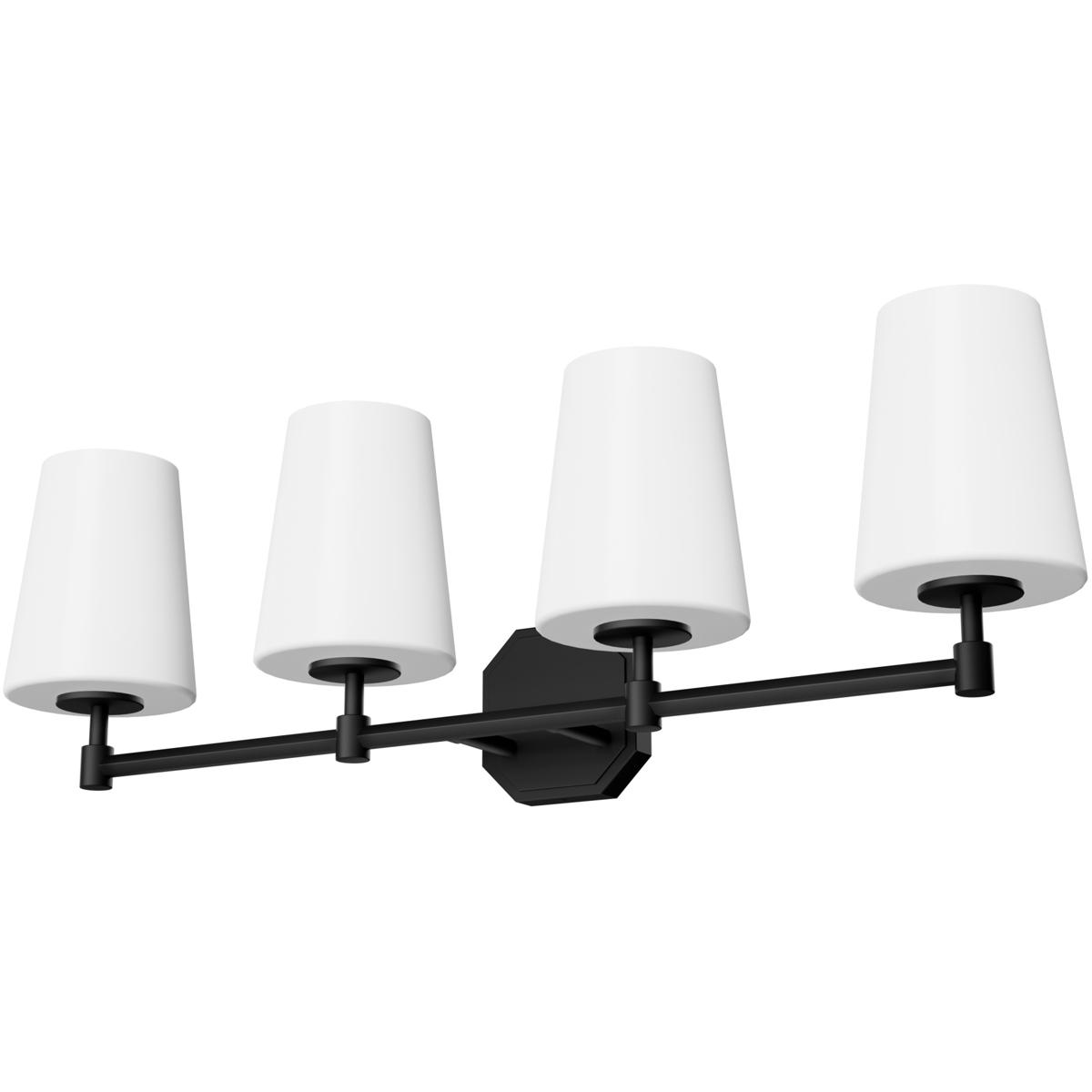 Hunter Fan 48056 Nolita 4 Light 30 inch Matte Black Vanity Light Wall Light