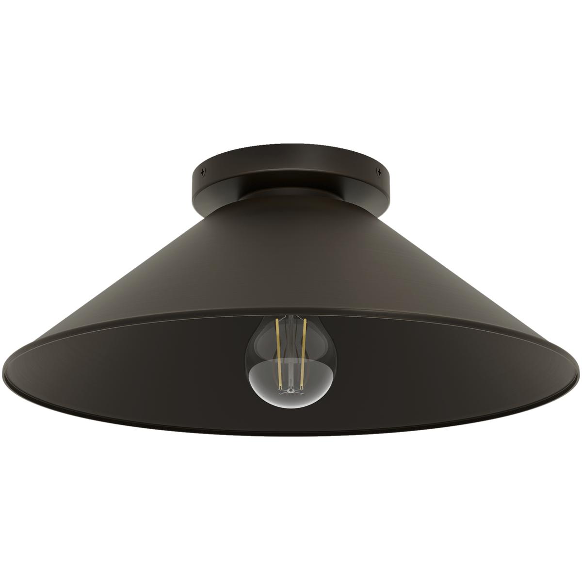 Hunter Fan 46025 Skyflow 1 Light 14 inch Matte Bronze Outdoor Flush Mount, Medium