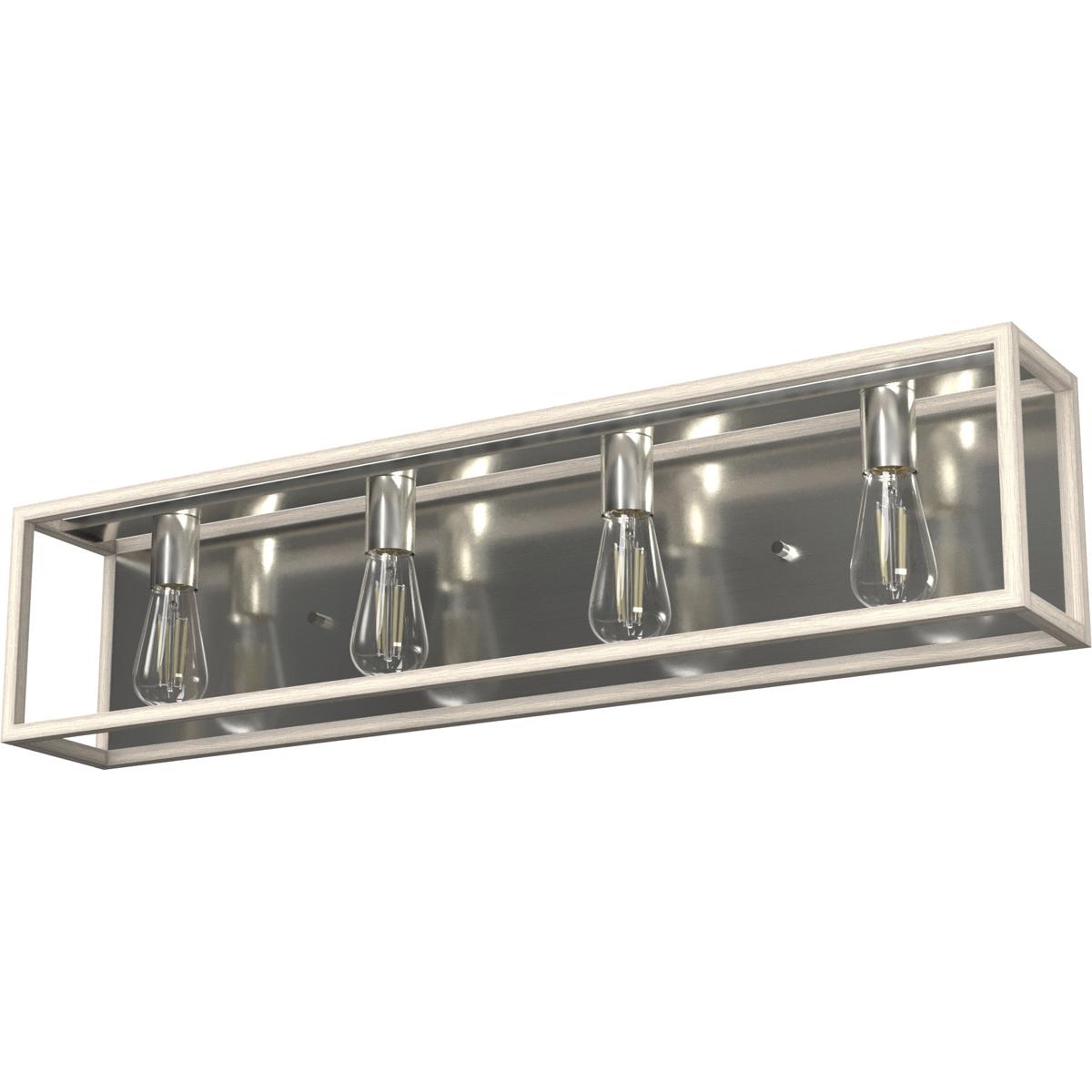 Hunter Fan 19676 Squire Manor 4 Light 33 inch Brushed Nickel Vanity Light Wall Light