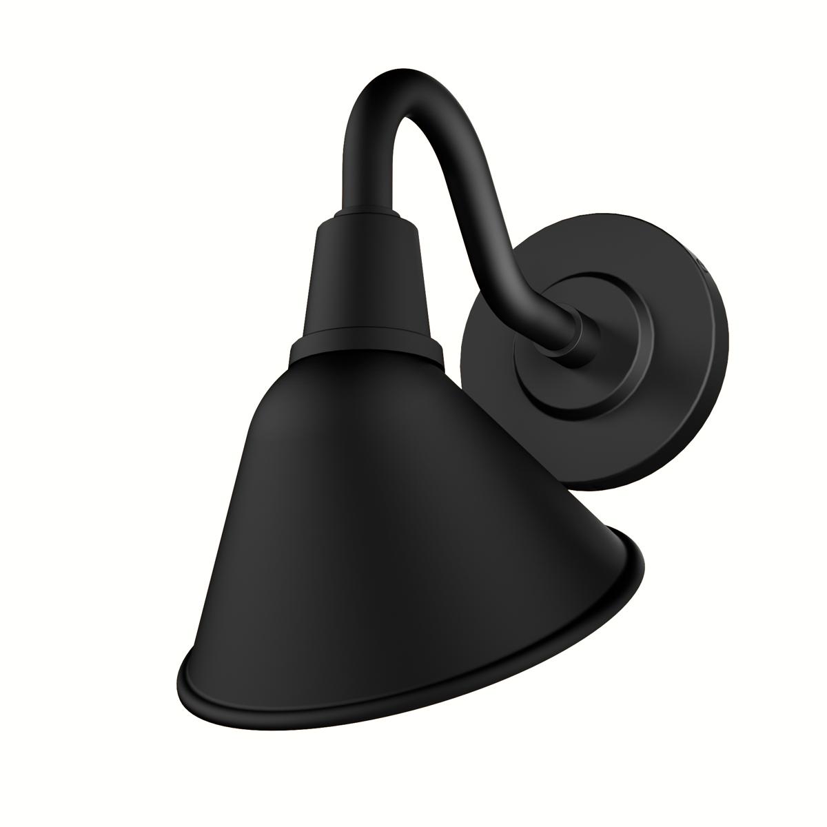 Hunter Fan 46011 Cassius 1 Light 10.5 inch Matte Black Outdoor Wall Light, Small