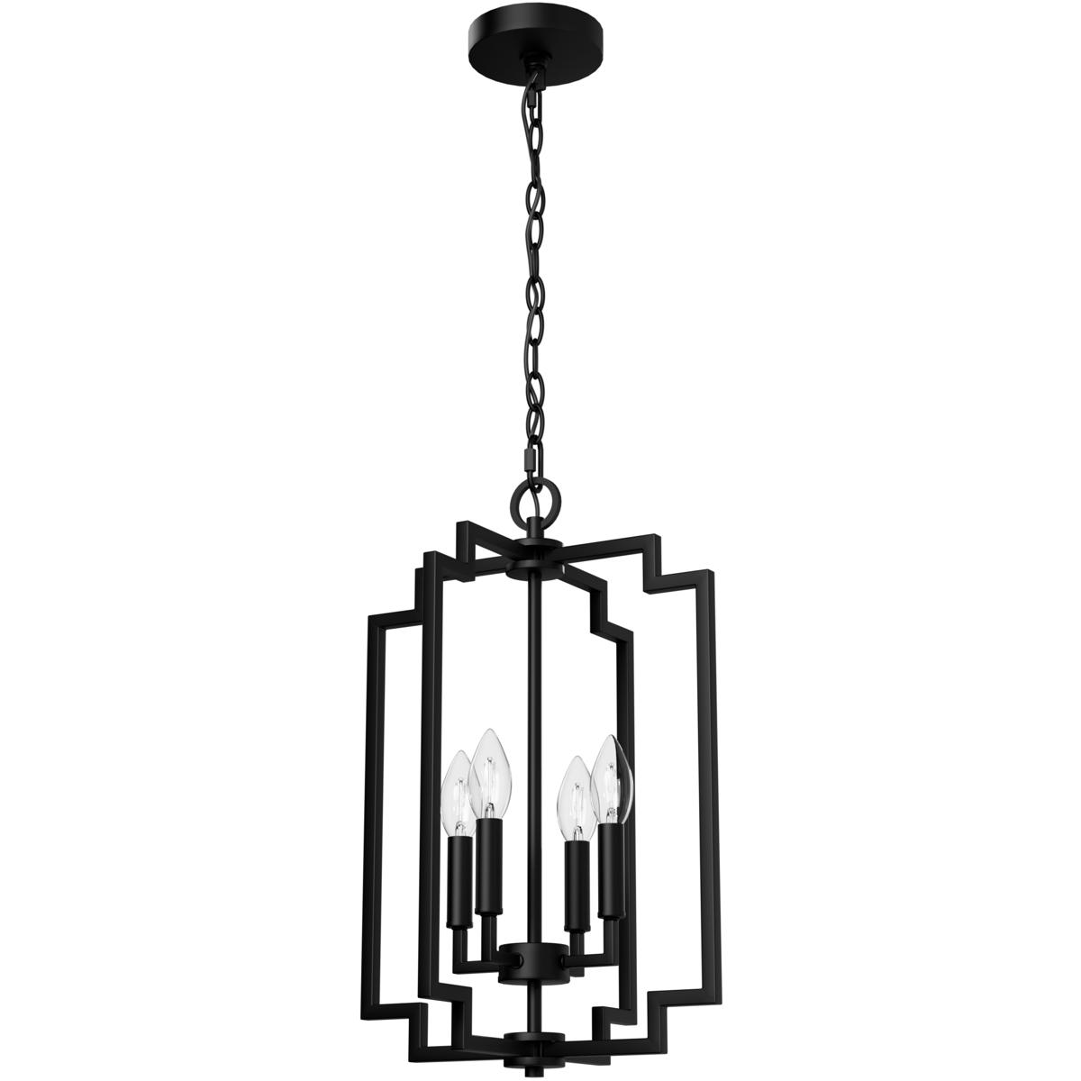 Hunter Fan 45240 Zoanne 4 Light 14 inch Matte Black Pendant Ceiling Light