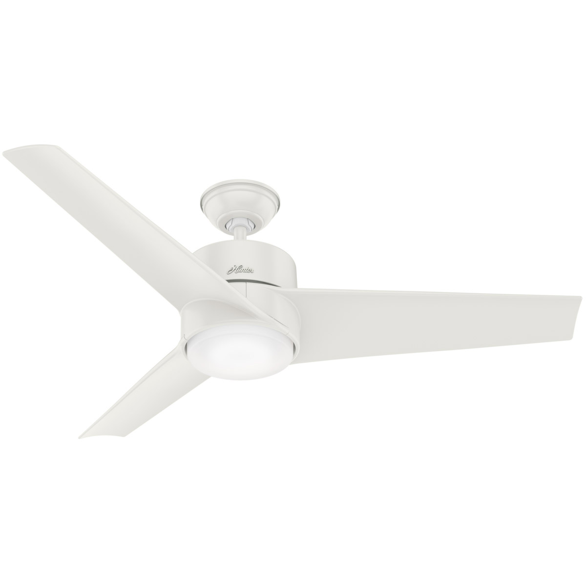 Decorative Ceiling Fan, 54 in Blade Dia, 3 Blades, 4 Speeds, 120V AC, Gloss