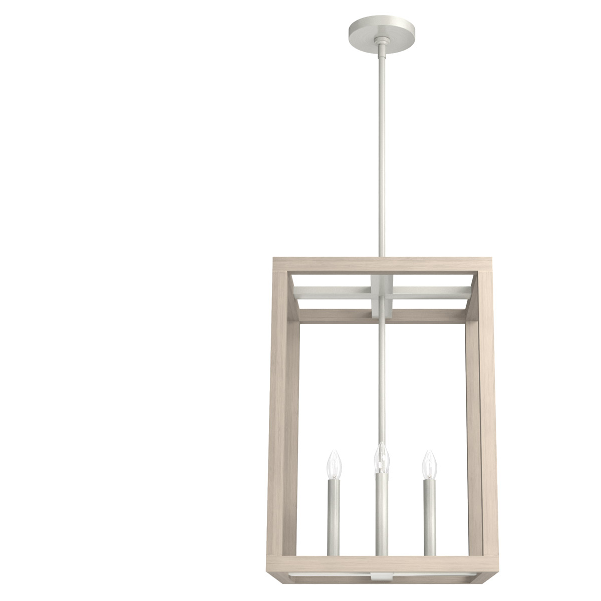 Hunter Fan 19087 Squire Manor 4 Light 15 inch Brushed Nickel Pendant Ceiling Light