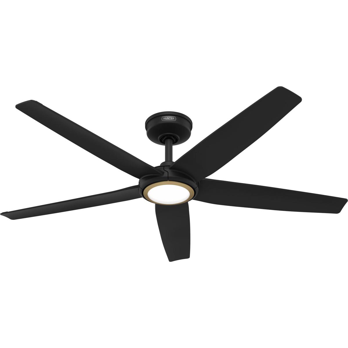Hunter Fan 53638 Zentech 52 inch Matte Black Outdoor Ceiling Fan