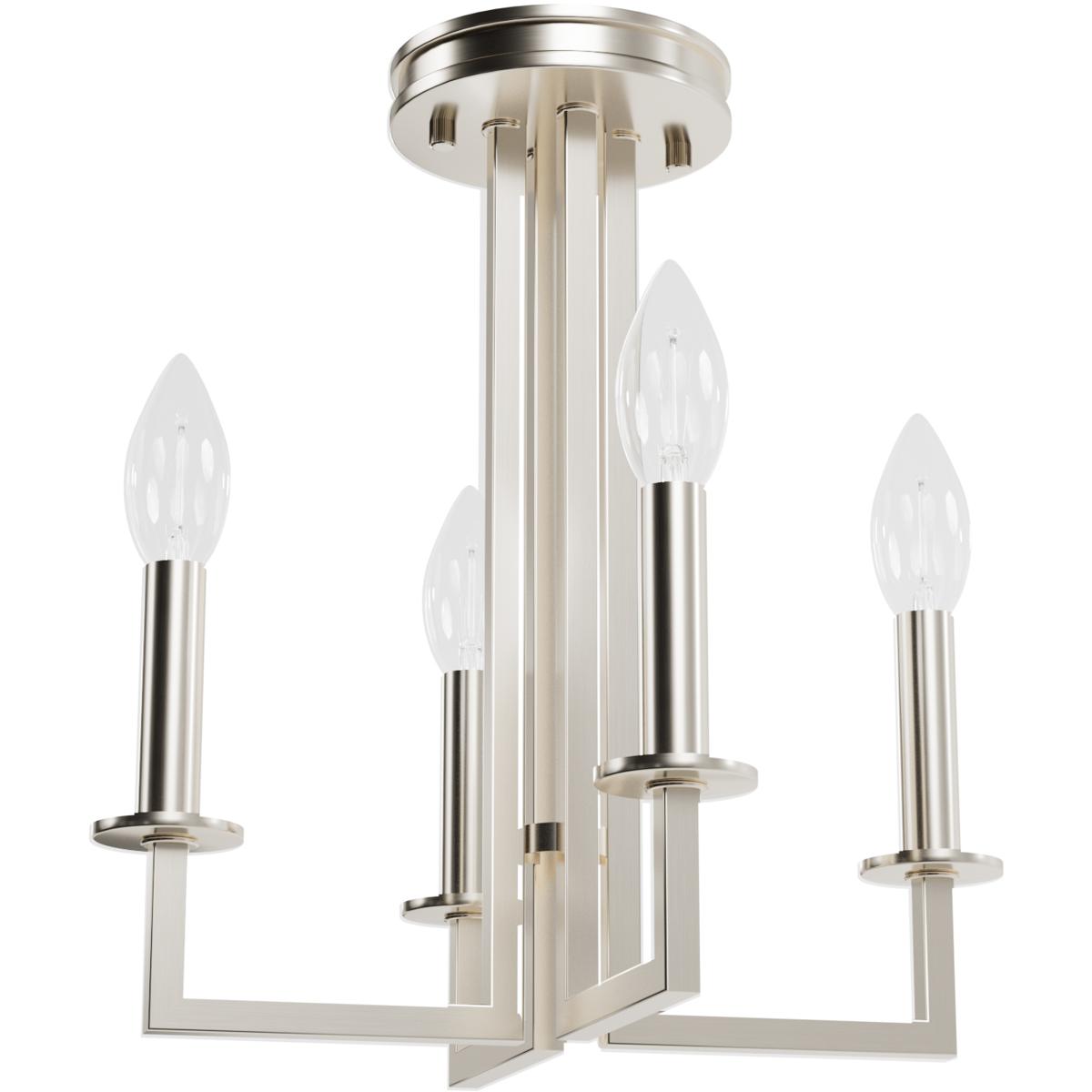 Hunter Fan 19629 Bearden 4 Light 13 inch Brushed Nickel Chandelier Ceiling Light
