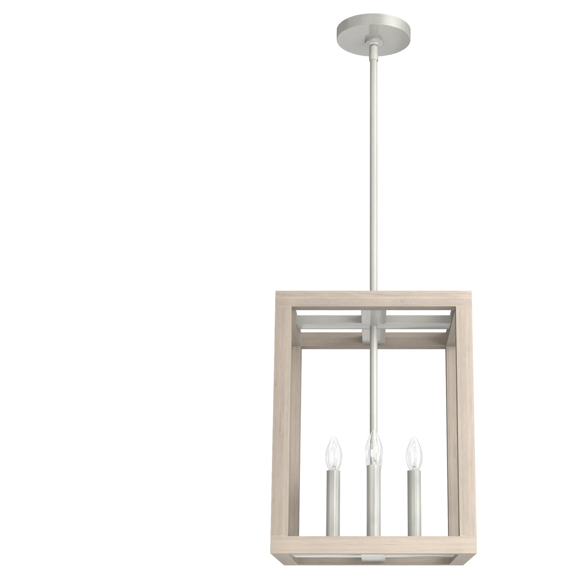 Hunter Fan 19085 Squire Manor 4 Light 12 inch Brushed Nickel Pendant Ceiling Light