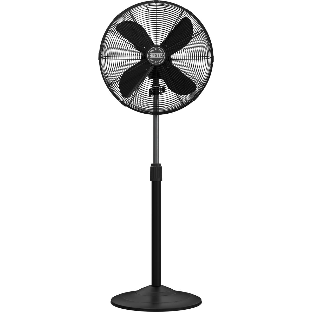 Hunter Fan 97316 Classic S16 Matte Black Oscillating Standing Fan