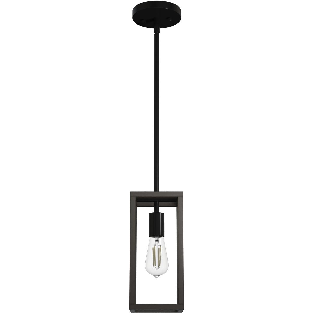 Hunter Fan 19769 Squire Manor 1 Light 5 inch Matte Black Mini Pendant Ceiling Light
