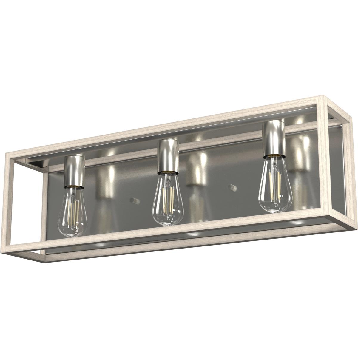 Hunter Fan 19674 Squire Manor 3 Light 25 inch Brushed Nickel Vanity Light Wall Light