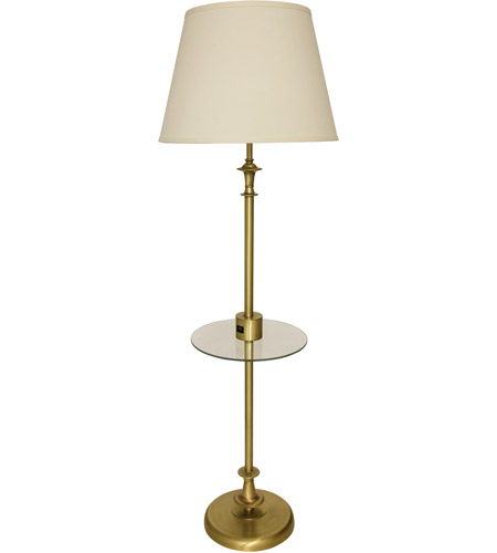 Antique Brass Floor Lamp Portable Light, Vintage Brass Floor Lamp With Glass Table