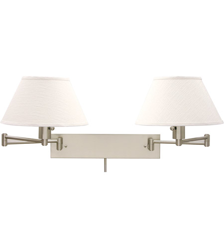 Home And Office 2 Light Swing Arm Lights/Wall Lamps in Satin Nickel WS14 2 52