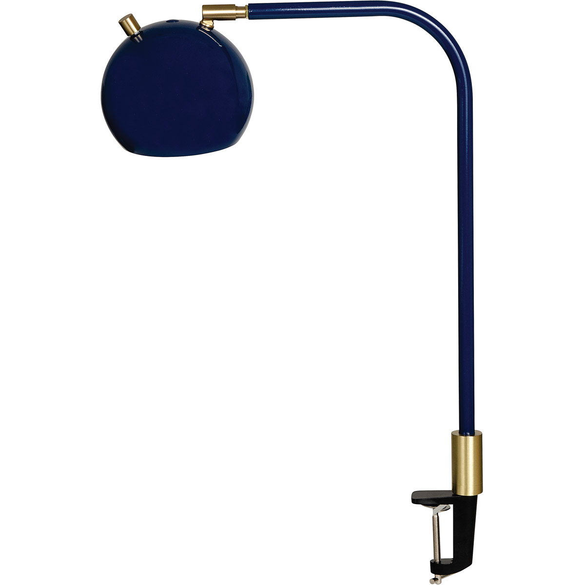 House of Troy AR401-NB/SB Aria 20 inch Navy Blue and Satin Brass Clip-On Table Lamp Portable Light