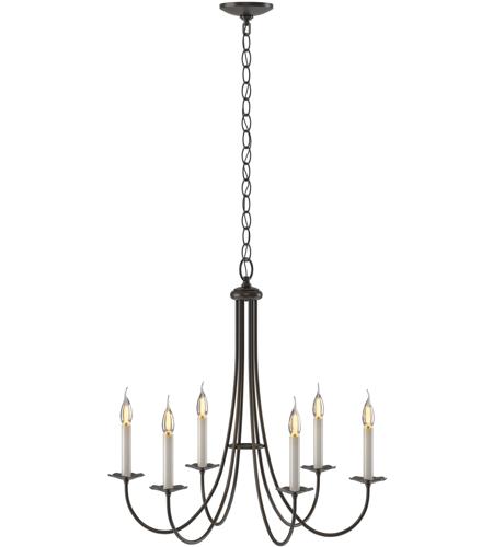 Hubbardton Forge 101160-1013 Simple Sweep 6 Light 26 inch Oil Rubbed Bronze Chandelier Ceiling Light
