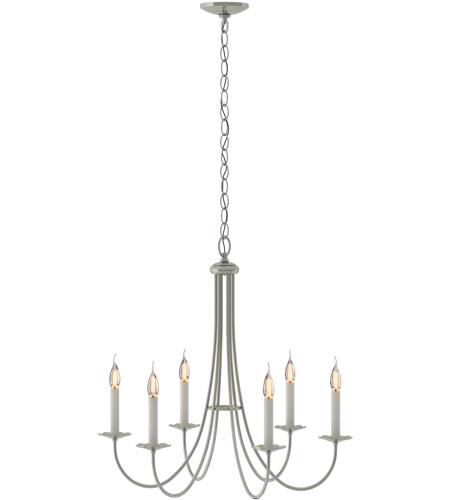 Hubbardton Forge 101160-1012 Simple Sweep 6 Light 26 inch Sterling Chandelier Ceiling Light, 6 Arm