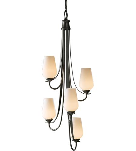 Hubbardton Forge 103035-1045 Flora 5 Light 16 inch Sterling Chandelier Ceiling Light, 5 Arm photo