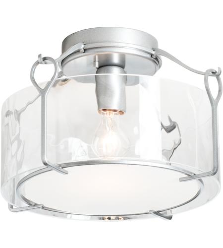 Hubbardton Forge 121142-1015 Bow 1 Light 13 inch Vintage Platinum Semi-Flush Ceiling Light in Water photo