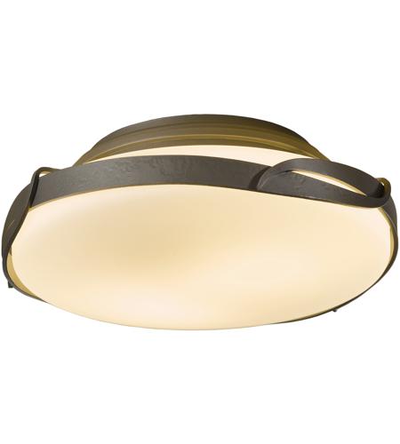 Hubbardton Forge 126740-1023 Flora 2 Light 14 inch Soft Gold Flush Mount Ceiling Light in Pearl photo