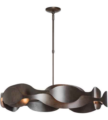 Hubbardton Forge 132160-1019 Waves 6 Light 34 inch Gold Pendant Ceiling Light photo