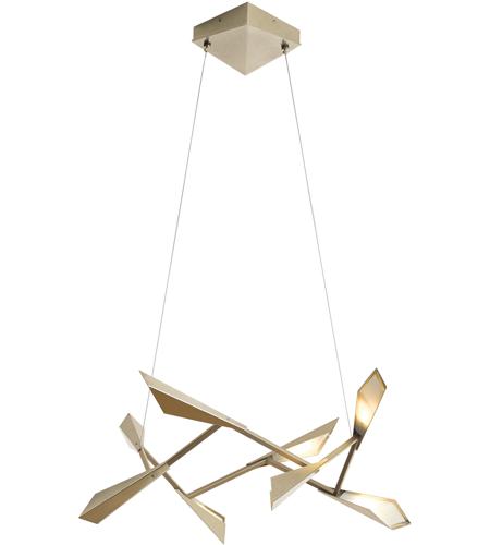 Hubbardton Forge 135003-1004 Quill LED 34 inch Modern Brass Pendant Ceiling Light
