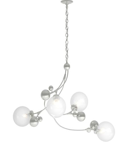 Hubbardton Forge 136420-1037 Sprig 4 Light 21 inch Sterling Pendant Ceiling Light in Opaline