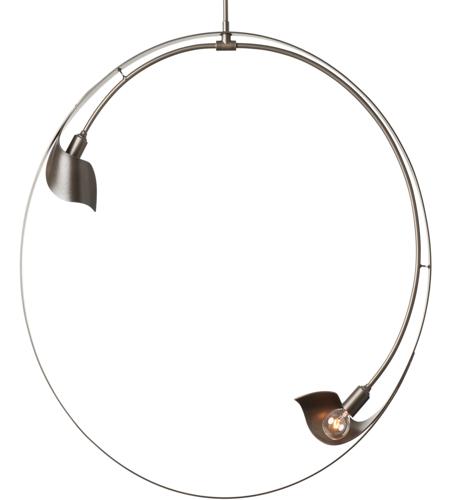 Hubbardton Forge 136433-1009 Orion 2 Light 5 inch Burnished Steel Pendant Ceiling Light photo