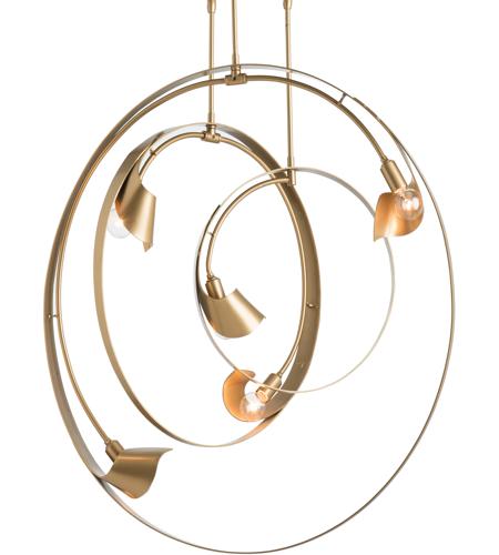 Hubbardton Forge 136439-1017 Orion 5 Light 14 inch Natural Iron Pendant Ceiling Light in Long photo