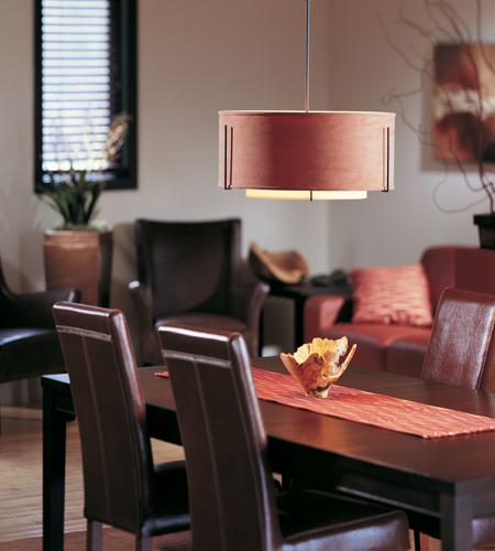 Hubbardton Forge 139605-1578 Exos 3 Light 23 inch Burnished Steel Pendant Ceiling Light in Flax Inner with Natural Anna Outer, Short, Incandescent, Short Pipe 139605-SKT-STND-10-SA1590-SC2290_3.jpg