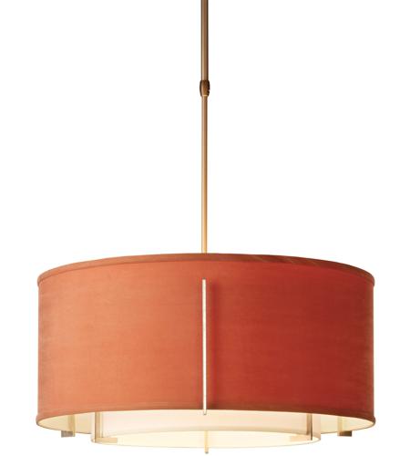 Hubbardton Forge 139605-1676 Exos 3 Light 23 inch Black Pendant Ceiling Light in Flax Inner with Natural Anna Outer, Long, Incandescent, Long Pipe 139605-SKT-STND-82-SE1590-SC2290_2.jpg