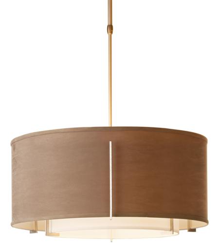 Hubbardton Forge 139605-2166 Exos 3 Light 23 inch Soft Gold Pendant Ceiling Light in Flax Inner with Natural Anna Outer, Short, Incandescent, Short Pipe 139605-SKT-STND-82-SE1590-SD2290_5.jpg