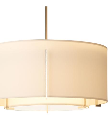 Hubbardton Forge 139605-1578 Exos 3 Light 23 inch Burnished Steel Pendant Ceiling Light in Flax Inner with Natural Anna Outer, Short, Incandescent, Short Pipe 139605-SKT-STND-82-SE1590-SF2290_7.jpg