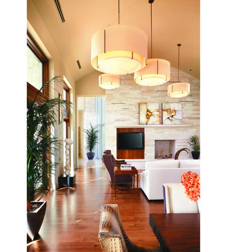 Hubbardton Forge 139610-1577 Exos 3 Light 28 inch Burnished Steel Pendant Ceiling Light in Flax Inner with Natural Anna Outer, Short, Incandescent, Large,Short Pipe 139610_19463000.jpg