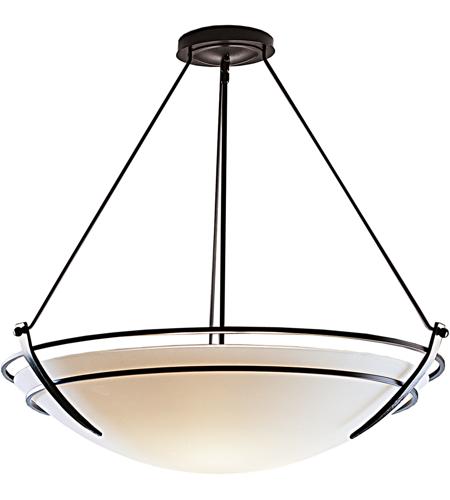 Hubbardton Forge 194430-1002 Presidio Tryne 3 Light 35 inch Bronze Large Scale Pendant Ceiling Light in Opal, Large Scale