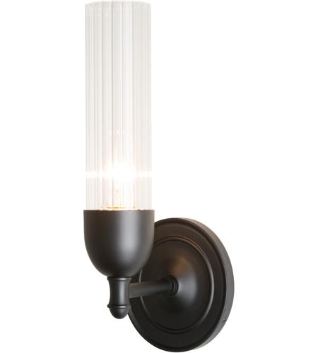 Hubbardton Forge 202123-1005 Reflections - Fluted 1 Light Matte Black Sconce Wall Light in Frosted photo