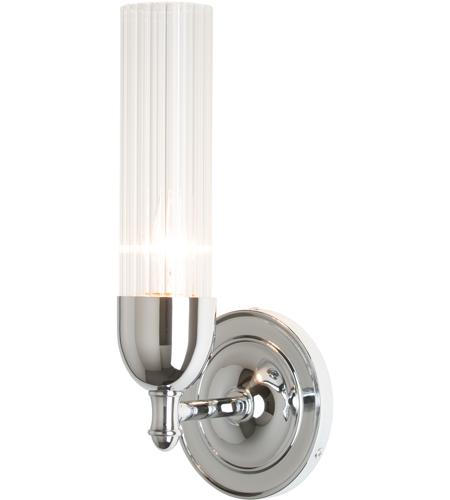 Hubbardton Forge 202123-1000 Reflections - Fluted 1 Light Polished Chrome Sconce Wall Light in Clear