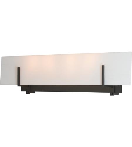 Hubbardton Forge 202153-1009 Reflections - Radiance 4 Light Matte Black Sconce Wall Light in White Art, Large photo