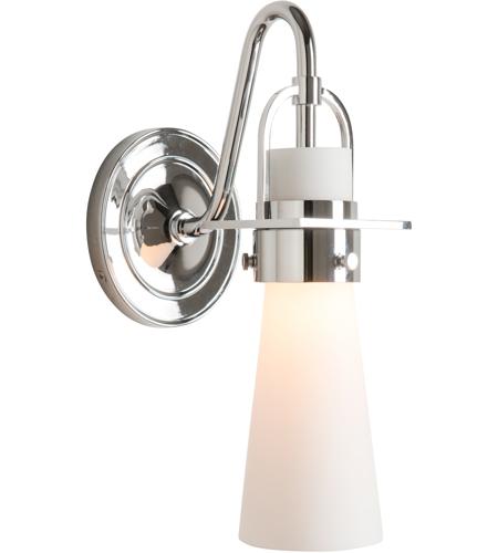 Hubbardton Forge 202161-1005 Reflections - Castleton 1 Light Brushed Nickel Sconce Wall Light in Clear, Tapered 202161-SKT-21-GG0613_1.jpg