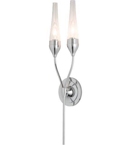 Hubbardton Forge 202185-1001 Reflections - Tulip 2 Light 6 inch Polished Chrome ADA Sconce Wall Light in Frosted, HF Reflections 202185-SKT-21-ZM0679_3.jpg