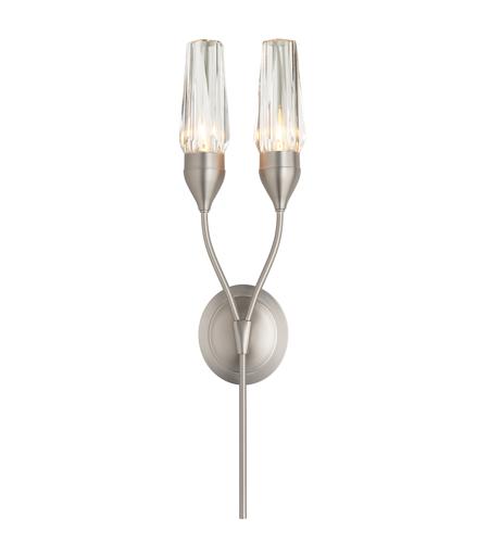 Hubbardton Forge 202186-1001 Reflections - Tulip 2 Light 7 inch Brushed Nickel/Crystal ADA Sconce Wall Light, HF Reflections photo
