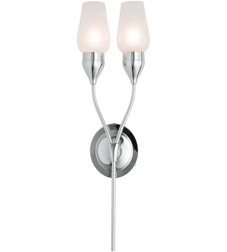 Hubbardton Forge 202187-1001 Reflections - Tulip 2 Light 7 inch Polished Chrome Sconce Wall Light in Frosted, HF Reflections 202187-SKT-21-FD0678_2.jpg