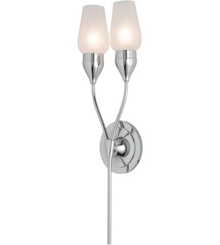Hubbardton Forge 202187-1001 Reflections - Tulip 2 Light 7 inch Polished Chrome Sconce Wall Light in Frosted, HF Reflections 202187-SKT-21-FD0678_3.jpg