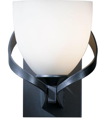 Hubbardton Forge 204101-1029 Ribbon 1 Light 6 inch Bronze Sconce Wall Light in Pearl, Fluorescent